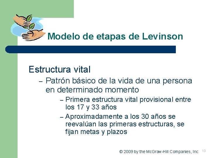 Modelo de etapas de Levinson Estructura vital – Patrón básico de la vida de