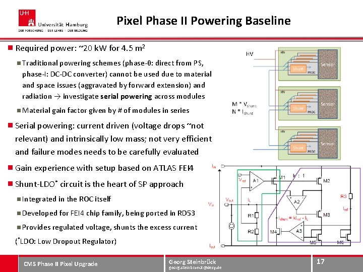 Pixel Phase II Powering Baseline Required power: ~20 k. W for 4. 5 m