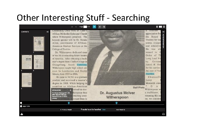 Other Interesting Stuff - Searching 