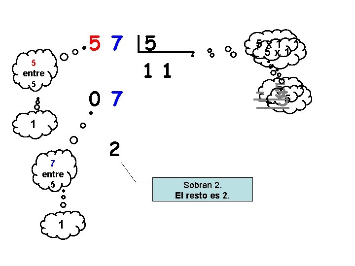 5 7 5 entre 5 5 11 5 x 1 5 -- 5 55