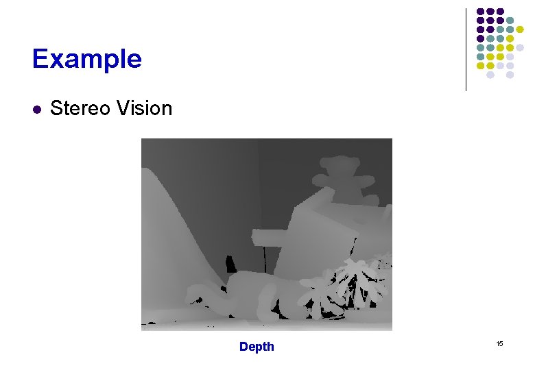 Example l Stereo Vision Depth 15 