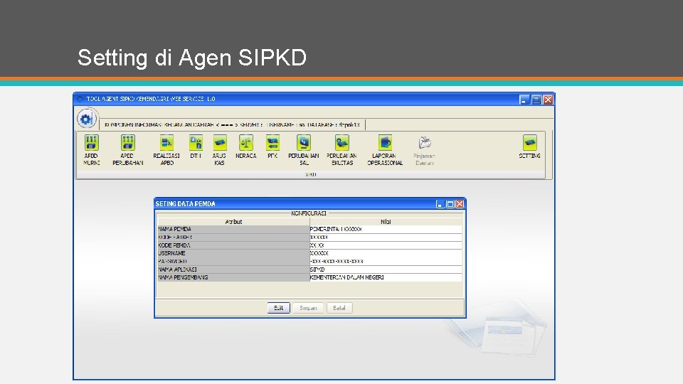 Setting di Agen SIPKD 