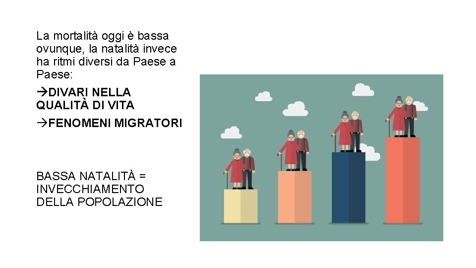 La mortalità oggi è bassa ovunque, la natalità invece ha ritmi diversi da Paese: