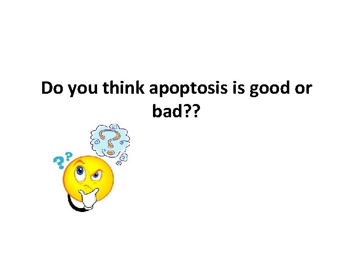 Do you think apoptosis is good or bad? ? 