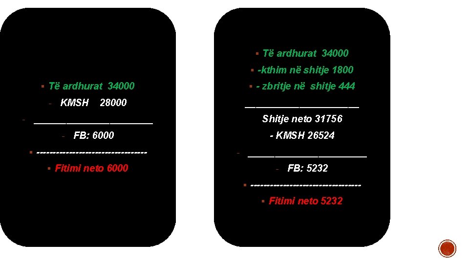 § Të ardhurat 34000 § -kthim në shitje 1800 § Të ardhurat 34000 - § Të ardhurat 34000 § -kthim në shitje 1800 § Të ardhurat 34000 -