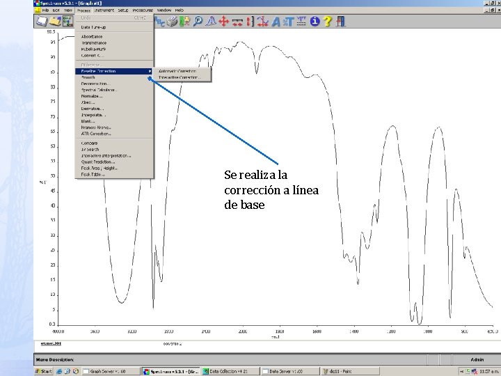 Se realiza la corrección a línea de base 