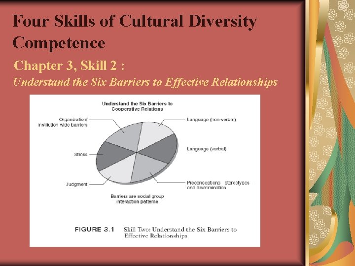 Four Skills of Cultural Diversity Competence Chapter 3, Skill 2 : Understand the Six