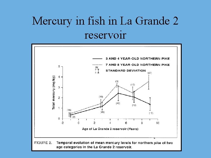 Mercury in fish in La Grande 2 reservoir 