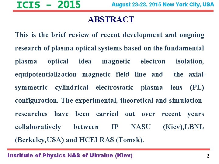 ICIS - 2015 August 23 -28, 2015 New York City, USA ABSTRACT This is