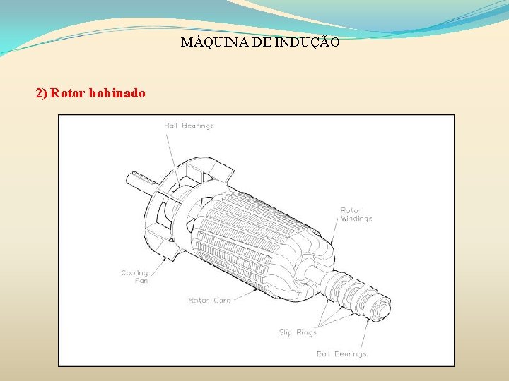 MÁQUINA DE INDUÇÃO 2) Rotor bobinado 