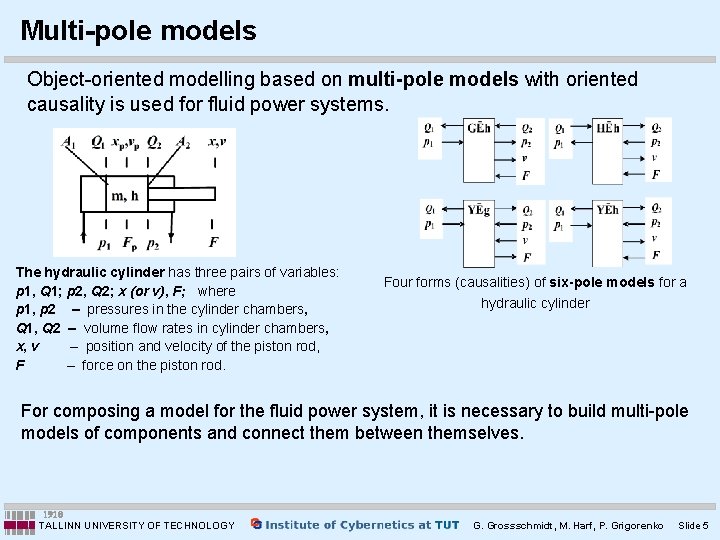 Multi-pole models Object-oriented modelling based on multi-pole models with oriented causality is used for Multi-pole models Object-oriented modelling based on multi-pole models with oriented causality is used for