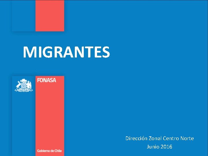 MIGRANTES Dirección Zonal Centro Norte Junio 2016 