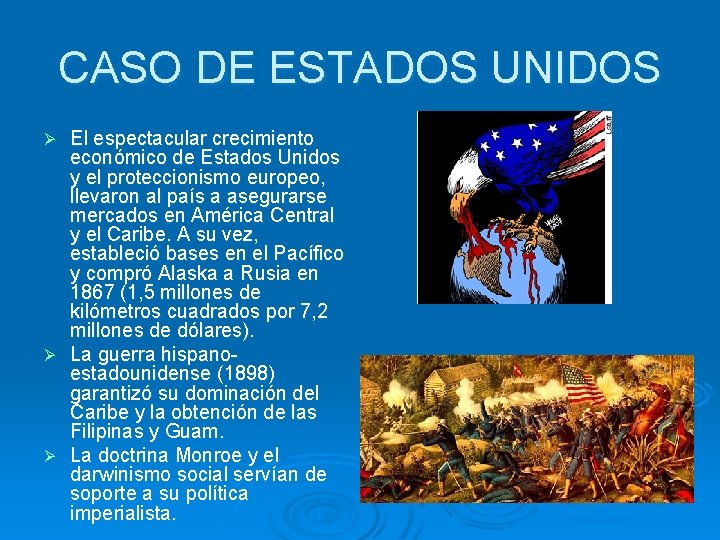 CASO DE ESTADOS UNIDOS El espectacular crecimiento económico de Estados Unidos y el proteccionismo CASO DE ESTADOS UNIDOS El espectacular crecimiento económico de Estados Unidos y el proteccionismo