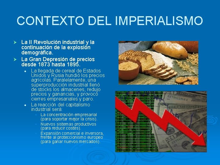 CONTEXTO DEL IMPERIALISMO La II Revolución industrial y la continuación de la explosión demográfica. CONTEXTO DEL IMPERIALISMO La II Revolución industrial y la continuación de la explosión demográfica.