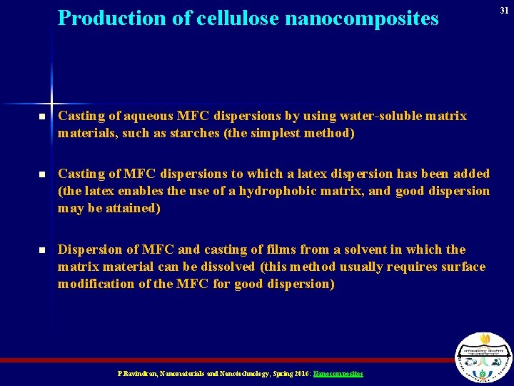 Production of cellulose nanocomposites n Casting of aqueous MFC dispersions by using water-soluble matrix