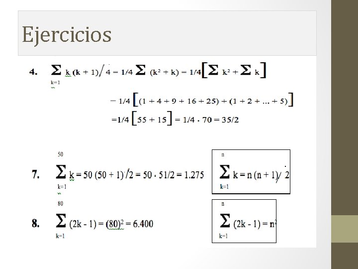 Ejercicios Ejercicios
