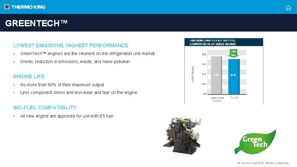 GREENTECH™ LOWEST EMISSIONS, HIGHEST PERFORMANCE • Green. Tech™ engines are the cleanest on the