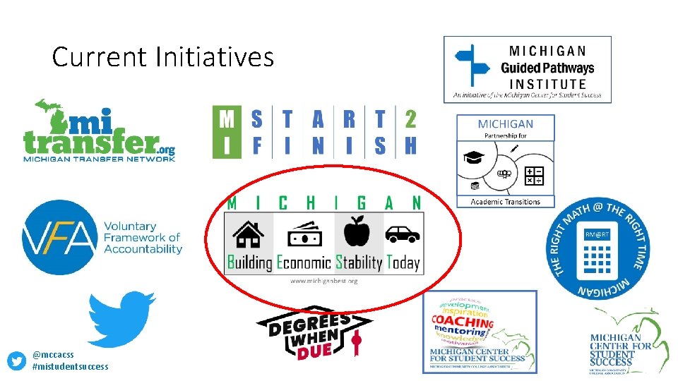 Current Initiatives @mccacss #mistudentsuccess 