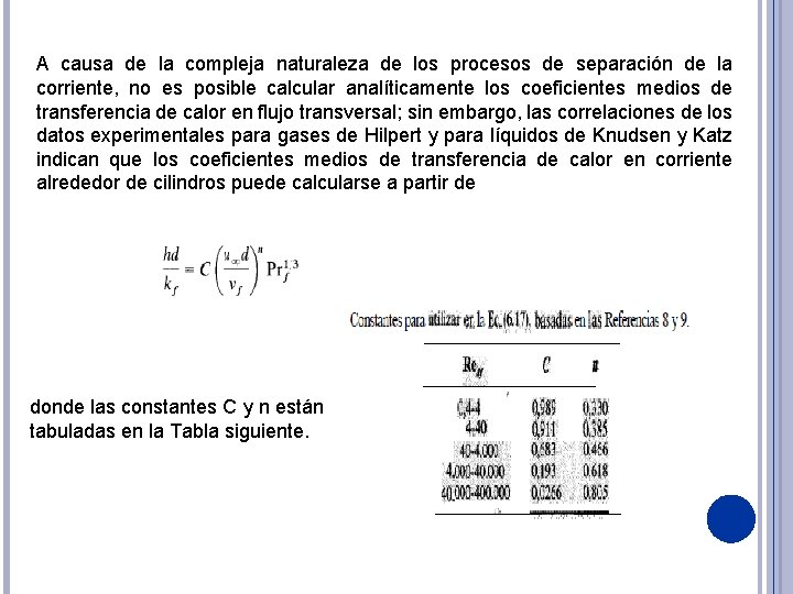 A causa de la compleja naturaleza de los procesos de separación de la corriente,