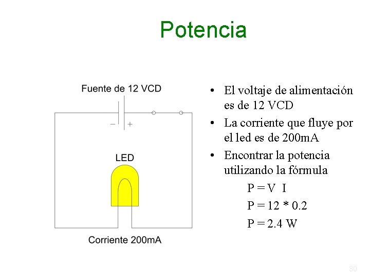 Potencia • El voltaje de alimentación es de 12 VCD • La corriente que Potencia • El voltaje de alimentación es de 12 VCD • La corriente que