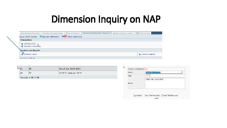 Dimension Inquiry on NAP 