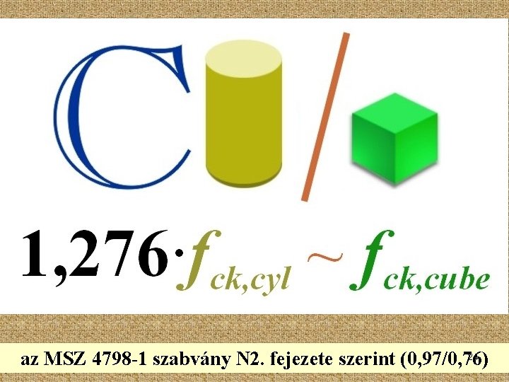 24 az MSZ 4798 -1 szabvány N 2. fejezete szerint (0, 97/0, 76) 