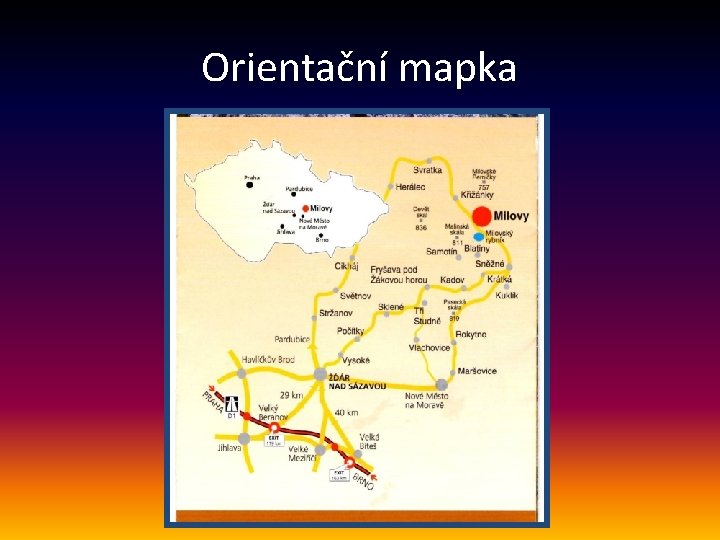 Orientační mapka 