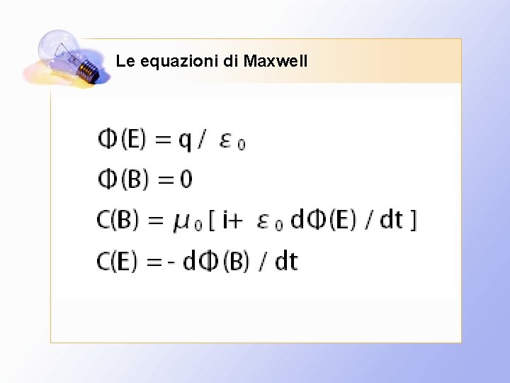 Le equazioni di Maxwell 