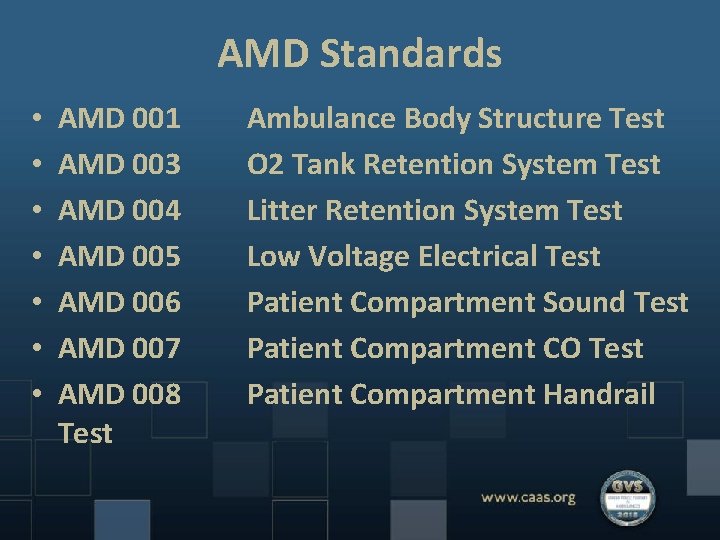 AMD Standards • • AMD 001 AMD 003 AMD 004 AMD 005 AMD 006