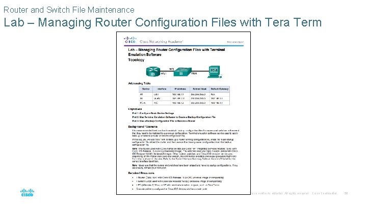 Router and Switch File Maintenance Lab – Managing Router Configuration Files with Tera Term