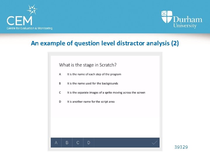 An example of question level distractor analysis (2) 39329 