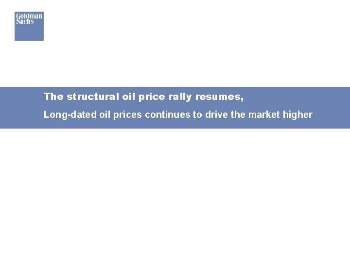 The structural oil price rally resumes, Long-dated oil prices continues to drive the market