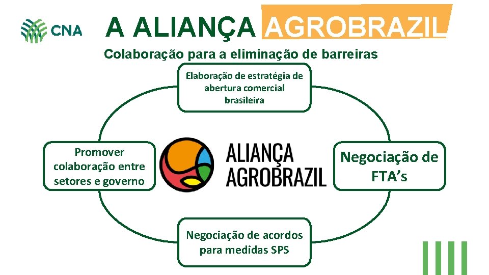 A ALIANÇA AGROBRAZIL Colaboração para a eliminação de barreiras Elaboração de estratégia de abertura