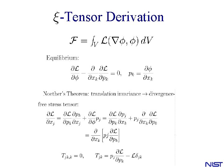 -Tensor Derivation -Tensor Derivation