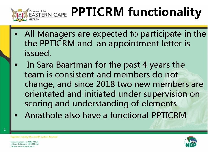 PPTICRM functionality § All Managers are expected to participate in the PPTICRM and an PPTICRM functionality § All Managers are expected to participate in the PPTICRM and an