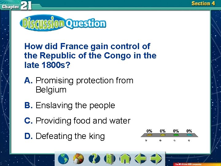 How did France gain control of the Republic of the Congo in the late