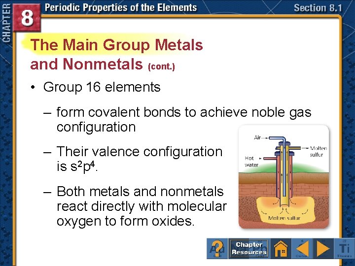 The Main Group Metals and Nonmetals (cont. ) • Group 16 elements – form