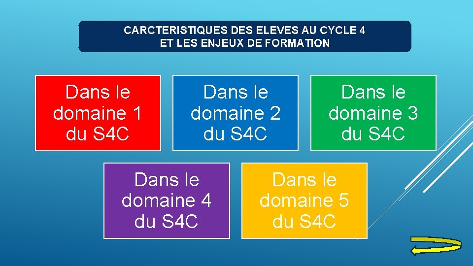 CARCTERISTIQUES DES ELEVES AU CYCLE 4 ET LES ENJEUX DE FORMATION Dans le domaine CARCTERISTIQUES DES ELEVES AU CYCLE 4 ET LES ENJEUX DE FORMATION Dans le domaine