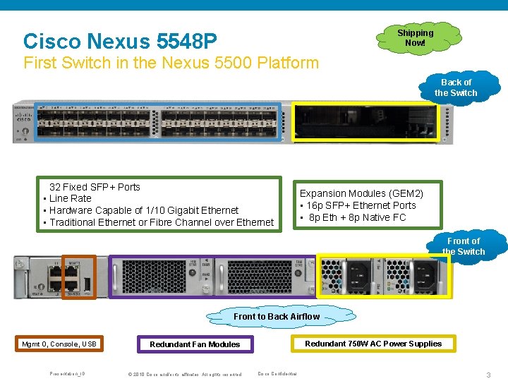 Shipping Now! Cisco Nexus 5548 P First Switch in the Nexus 5500 Platform Back