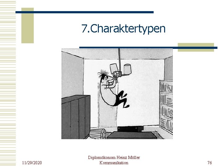 7. Charaktertypen 11/29/2020 Diplomökonom Heinz Möller Kommunikation 76 