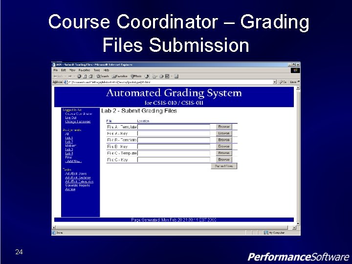 Course Coordinator – Grading Files Submission 24 