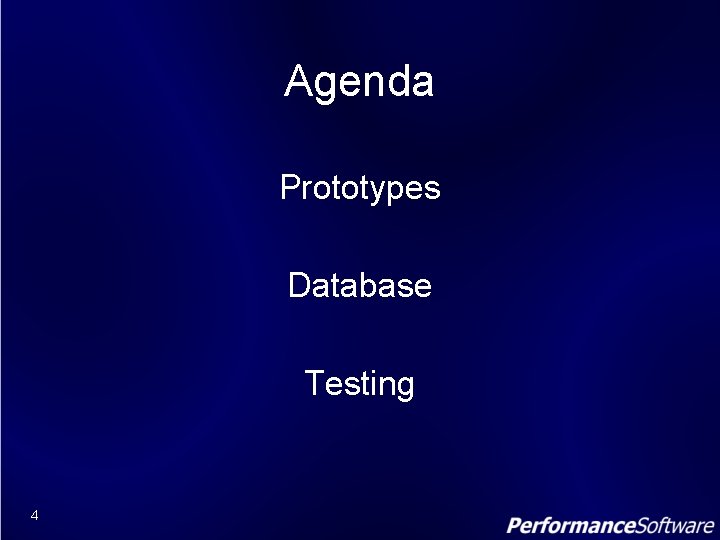 Agenda Prototypes Database Testing 4 