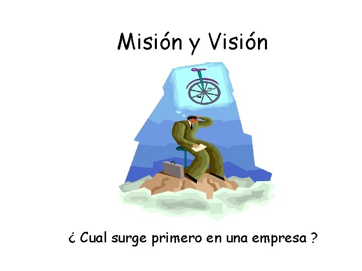Misión y Visión ¿ Cual surge primero en una empresa ? 