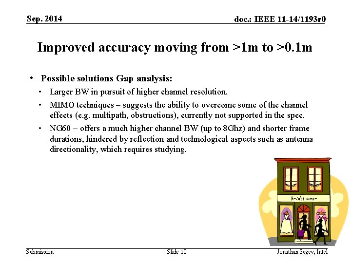 Sep. 2014 doc. : IEEE 11 -14/1193 r 0 Improved accuracy moving from >1