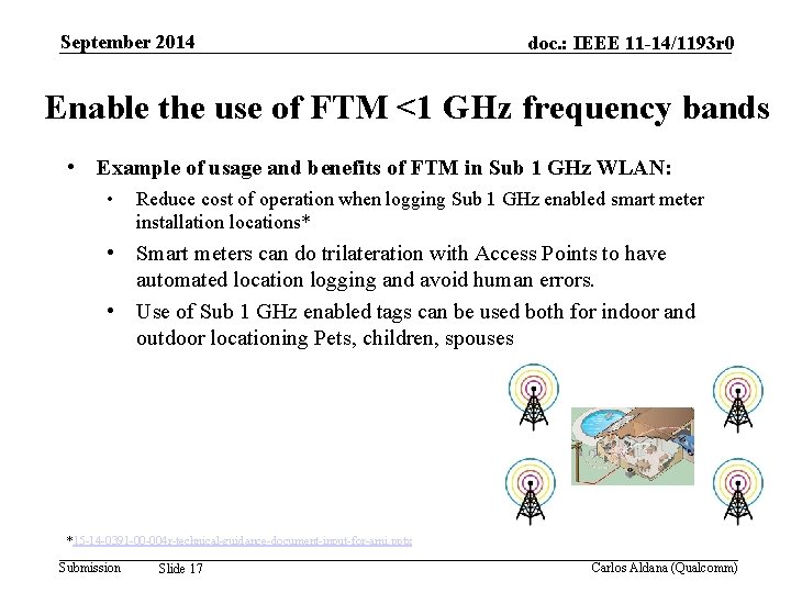 September 2014 doc. : IEEE 11 -14/1193 r 0 Enable the use of FTM