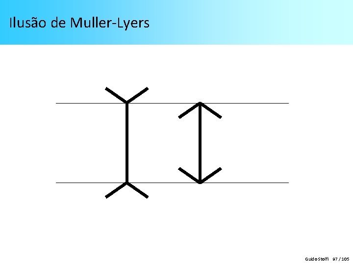 Ilusão de Muller-Lyers Guido Stolfi 97 / 105 