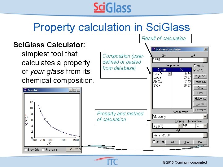 Property calculation in Sci. Glass Calculator: simplest tool that calculates a property of your