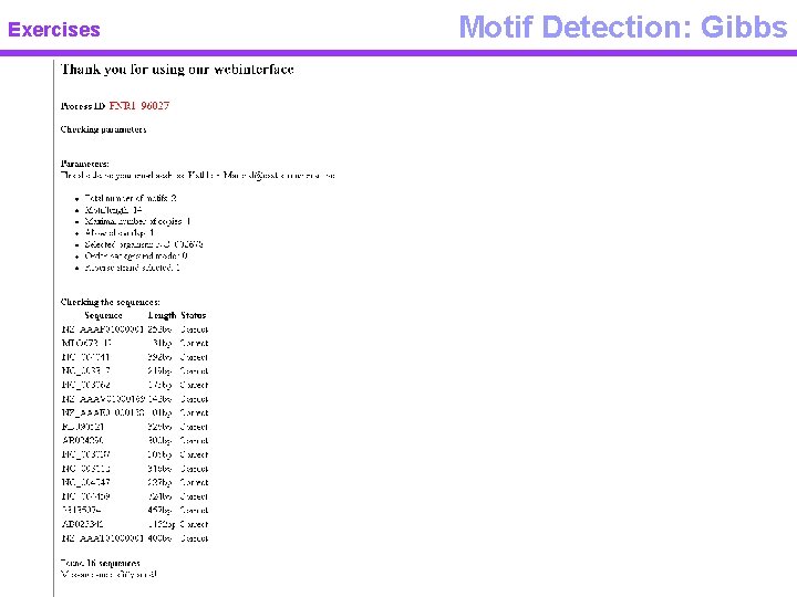 Exercises Motif Detection: Gibbs 