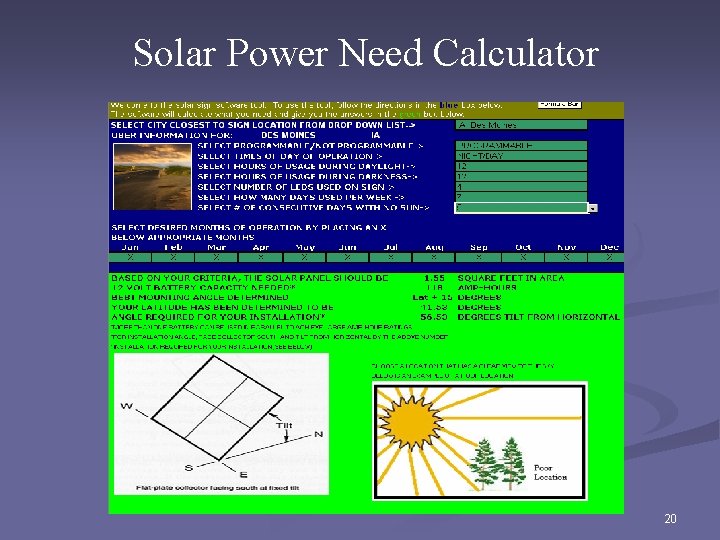 Solar Power Need Calculator 20 