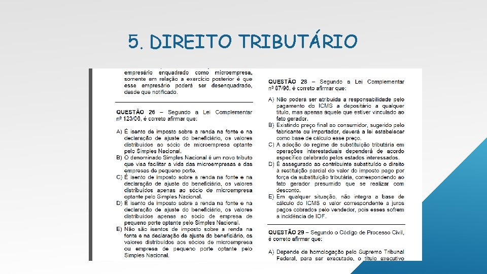 5. DIREITO TRIBUTÁRIO 